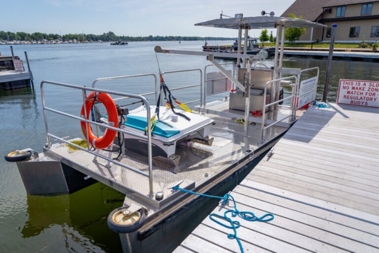 Transporting a  WasteShark on another boat