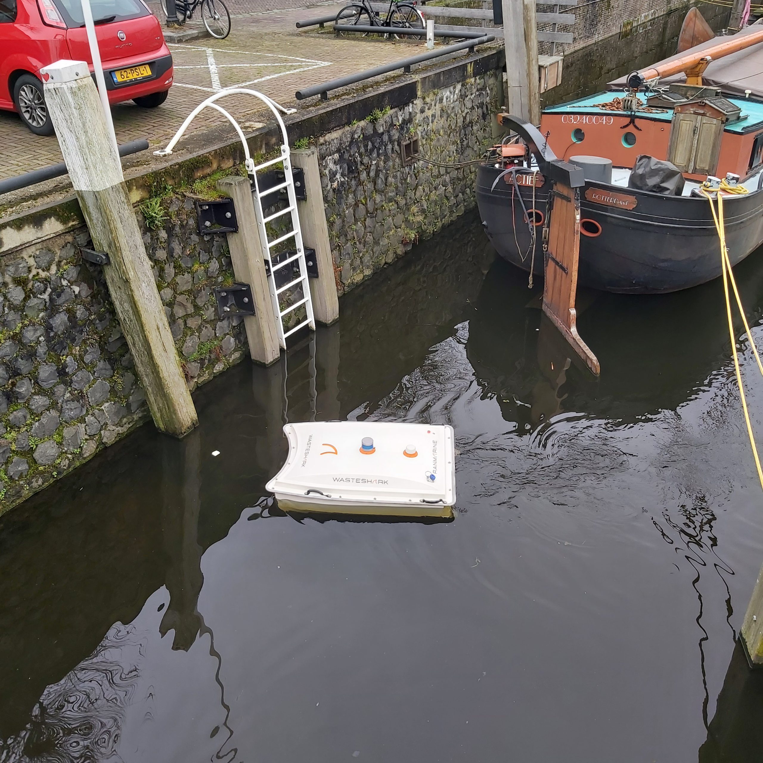 WasteShark in canal