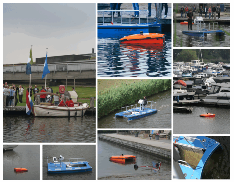 MegaShark and WasteShark swimming in canals