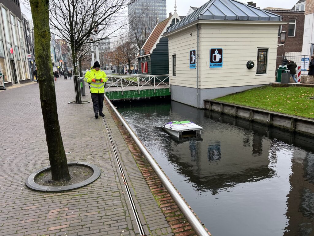 The city council of Zaanstad is using RanMarine's WasteShark. They named it Vuilvreter, which is local slang for dirt eater.